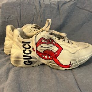 100% Authentic GUCCI Rhyton sneaker with mouth print size 39